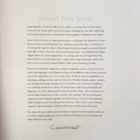 Williams-Sonoma Mastering: Hors d'oeuvres Hardcover- Large - Picture 16 of 16